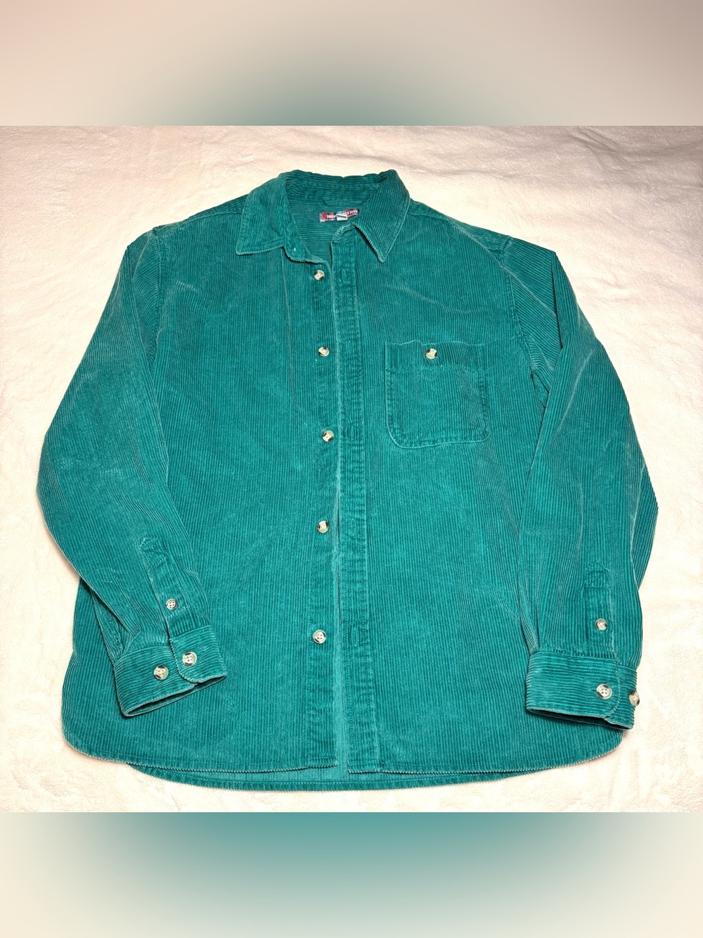 Urban Outfitters Teal Corduroy Button-Up Shirt